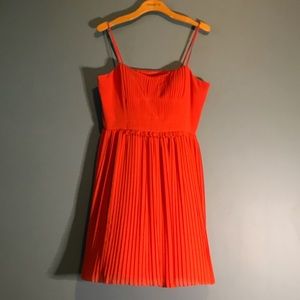 Orange Nine West Pleated dress 12